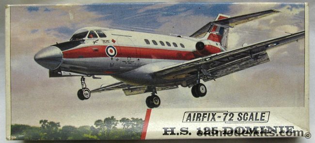 Airfix 1/72 HS 125 Dominie (DH-125 HS-125  Bae-125) Hawker - Type Three Logo issue, 389 plastic model kit